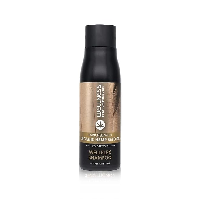 Wellness Premium Wellplex 3-Step Hair Repair Bundle | Hemp-Infused Shampoo, Conditioner & Leave-In Mask Spray | Restorative, Color-Safe, Vegan Formula for Damaged & Color-Treated Hair | 3-Piece Set