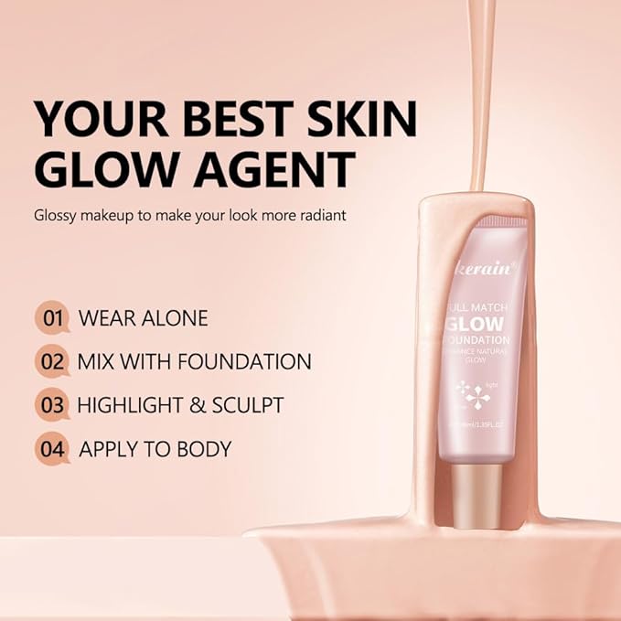 Natural Glow Illuminator Glotion - Glowing, Moisturizing, Lightweight Base, Multi-Purpose - Hydrating & Illuminating Makeup Highlighter for Radiant, Sun-Kissed Look (#1 Fair, 1.35 Fl Oz (Pack of 1))