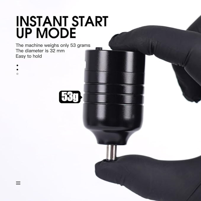 Dragonhawk Atom Wireless Tattoo Gun Pen Machine Kit - Complete Beginner Tattoo Kit with 20 Cartridge Needles, Battery Power Supply for Lining Shading