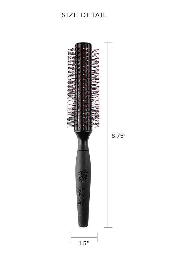 Cricket Static Free RPM 12 Row Round Hair Brush - Curling, Blow Drying, Detangling and Styling Wet or Dry, Suitable for All Hair Types