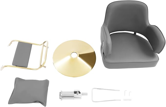 Barber Chair for Hair Stylist Hair Salon Chair with Heavy Duty Hydraulic Pump Height Adjustable 33.86-37.8inch & 360 Degrees Rotation Shampoo Chair for Salon Barbershop