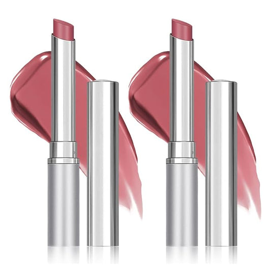 Honey Butter Lipstick Tinted Lip Balm, Shine Moisturizing Plumper Lipstick for Women, Natural Nourishing Hydrating Lip Gloss Stain for Dry Lips, Lightweight Lip Liner Care Makeup, Vegan - 2Pc Pink