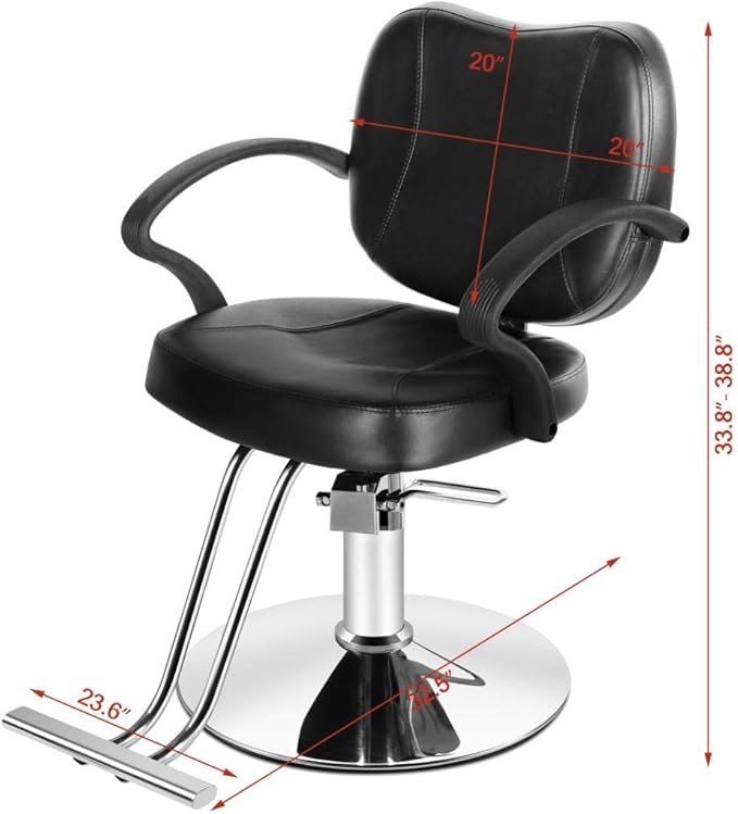 Artist hand Salon Chair for Hair Stylist, Comfortable Barber Chair Hydraulic Pump Stylist Chairs for Salon with Extra Wide Seat, Spa Beauty Equipment for Hair Stylists for Barbershop and Home