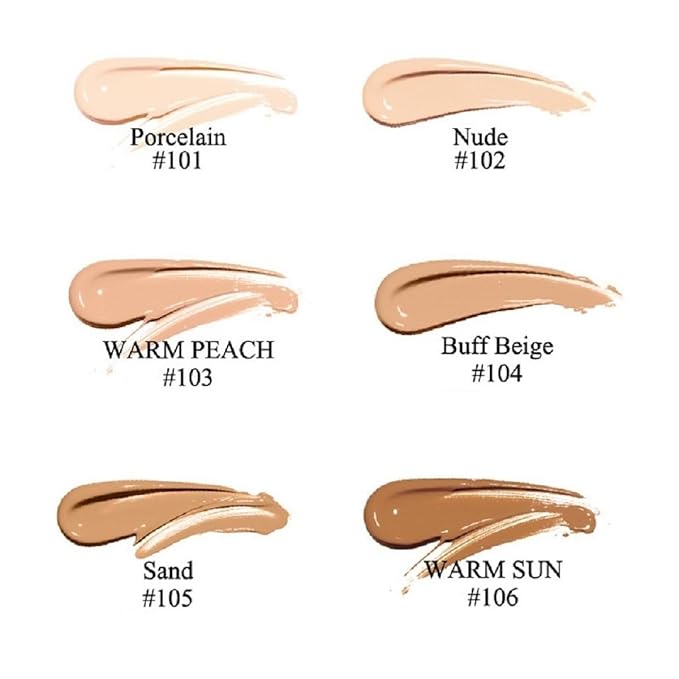 2 Pack PHOERA Foundation 103 Warm Peach Makeup,Full Coverage Foundation for Women and Girls