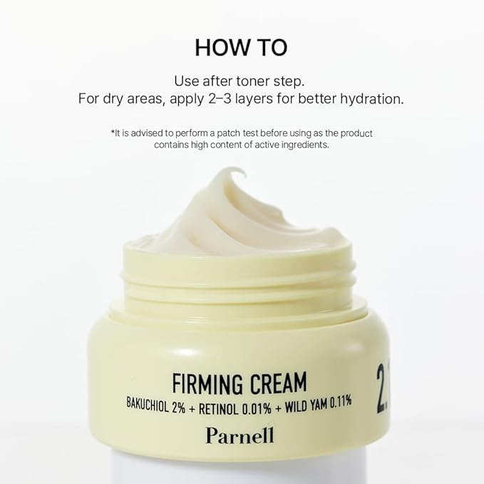 Parnell Bakuchiol Retinol Wild Yam Cream | Pore Care Moisturizer for Elasticity Support & Youthful Look | Dual Retinol K-Beauty (1.69 fl oz)