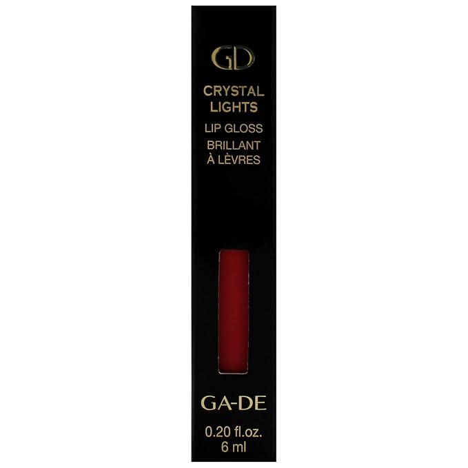 GA-DE Crystal Lights Lip Gloss, 821 - Enriched with Light-Reflecting Crystal Pearls - Smooth Silky, Rich Color - Moisturizes and Adds Shine - 0.2 oz
