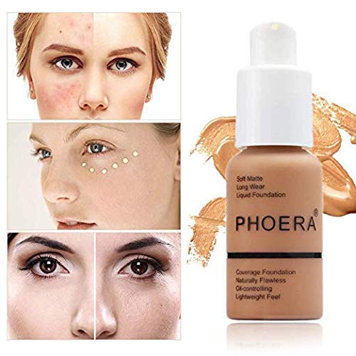 2 Pack PHOERA Foundation, 24HR Matte Oil Control