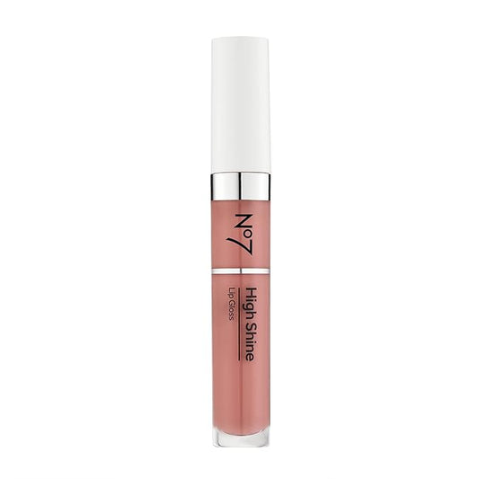 No7 High Shine Lip Gloss - Peony - Moisturizing, High-Shine Lip Gloss with Jojoba Oil for Lips - Hydrating, Longwear Lip Makeup - Non-Sticky Formula (8ml)