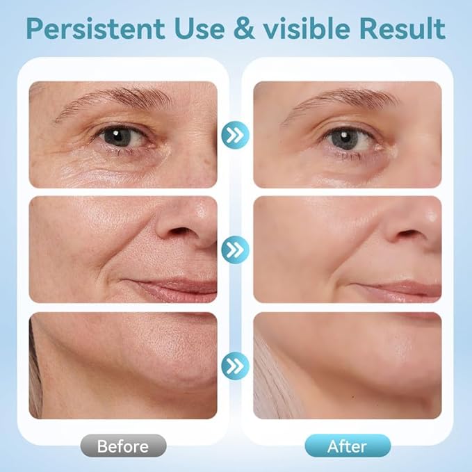 Neck Face Massager, 7-in-1 Portable Facial Massager for Enhanced Face, Neck and Shoulder Care with Vibrating and Warming Function，White