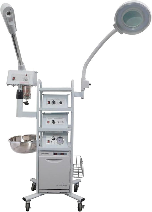 11 in 1 Facial Machine with Flex Lamp on a 3 Tier Mobile cart SKU: MSR-11in1T3