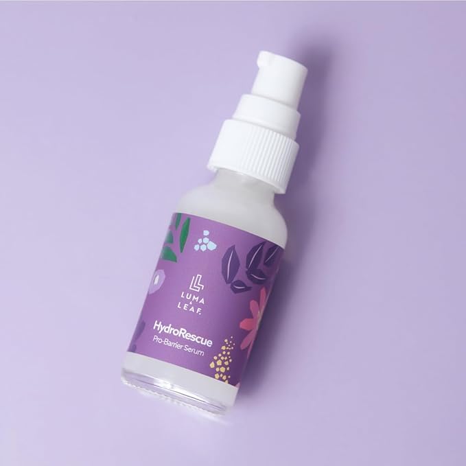 Luma & Leaf HydroRescue Pro-Barrier Hyaluronic Acid Serum - Advanced Face Serum with 5% Beta-Glucan & Passionfruit Seed Oil for Deep Hydration, Barrier Repair & Antioxidant-Rich Skincare