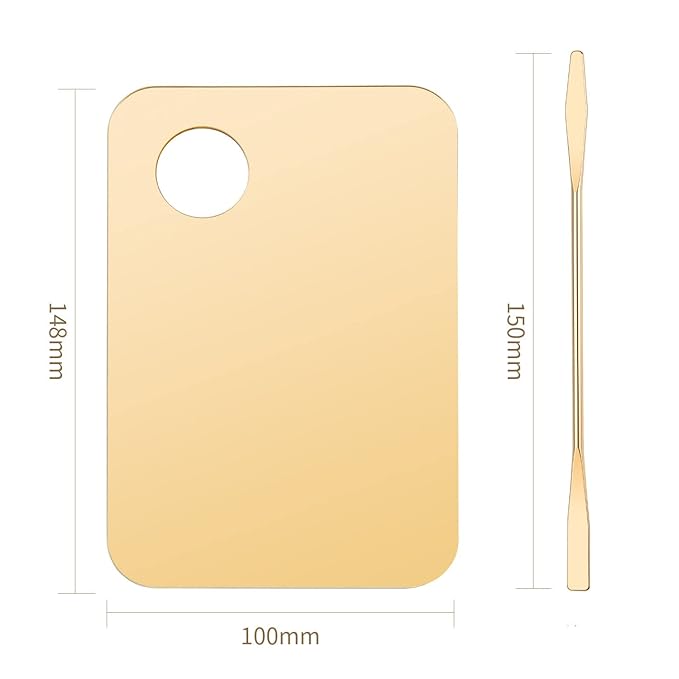 2 Pack Makeup Palette with Spatula,Acrylic Cosmetic Nail-art Artist Mixing Palette for Mixing Foundation Nail Art Eye Shadow Palette