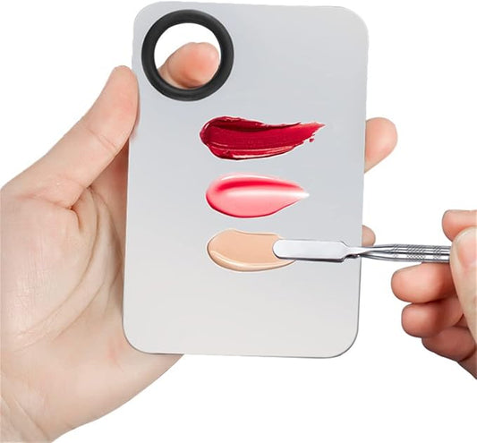 Makeup Mixing Palette,Stainless Steel Foundation Palette Cosmetic Mixing