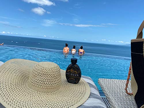 The Sicilian 200X Dark Black Bronzer Tanning Lotion - BEST for Glowing Skin - Gradual Bronzing & Sunless Self Tanner Lotion - Luxurious Sunless Body Tanning Lotion Nourishes Skin