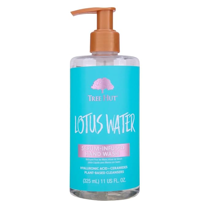 Tree Hut Lotus Water Serum Infused Hand Wash, Nourish & Hydrate Hands with Strengthening Skin Care, Long Lasting Scent, Cleanse & Lock in Moisture, 11 fl oz.