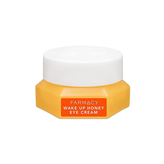 Farmacy Wake Up Honey Vitamin C Eye Cream - Brightening Under Eye Cream for Dark Circles + Puffiness - Enriched with Cranberry Peptide to Smooth Wrinkles Over Time (15ml)