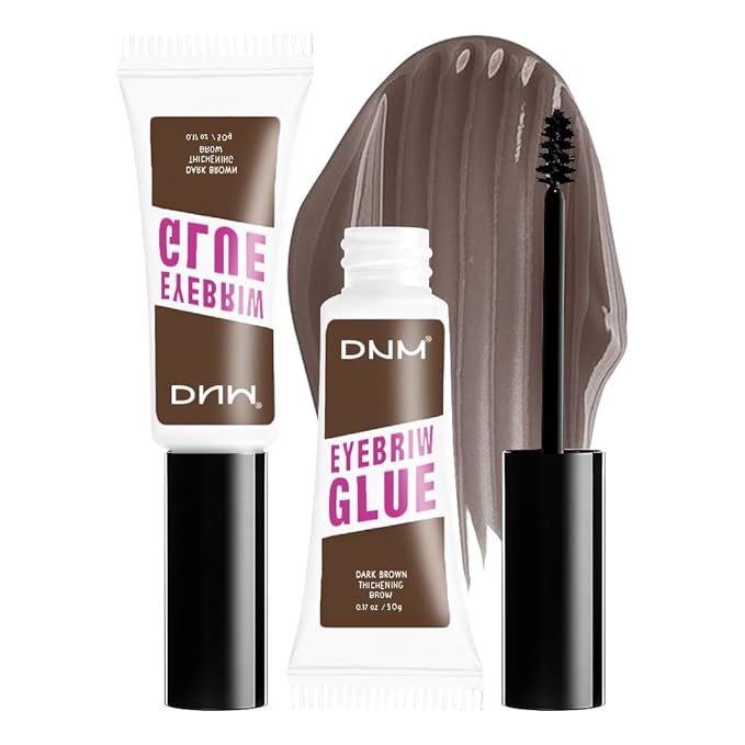 Kaely PROFESSIONAL MAKEUP Brow Glue, Tinted Eyebrow Gel, Eyebrow Mascara Waterproof, gel para cejas a prueba de agua, Eye Brow Fast Sculpt, Vegan & Cruelty-Free, 2Pcs-04 Dark Brown