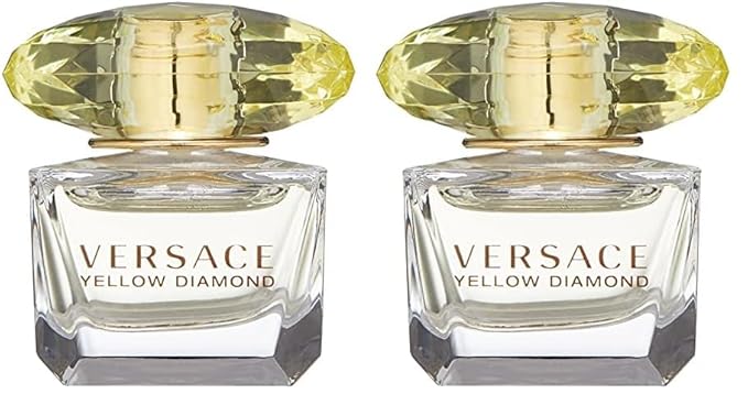 Versace Yellow Diamond Eau De Toilette Spray for Women, 0.17 Fl Oz (Miniature) (Pack of 2)