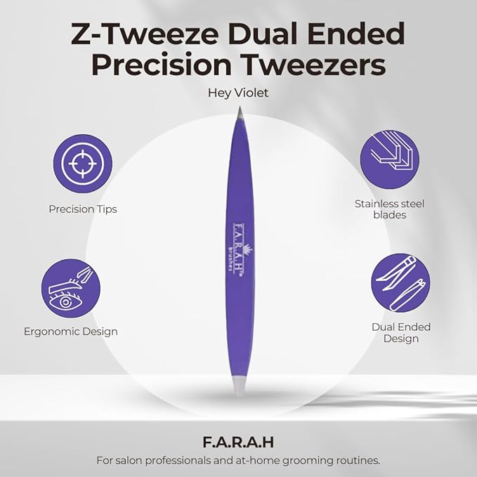 F.A.R.A.H Z-Tweeze Dual Ended Tweezer (Hey Violet)