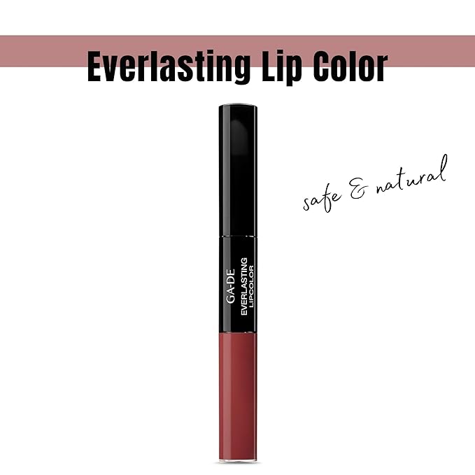 GA-DE Everlasting Lip Color, 42 - Full Coverage, Non-Oily, Moisturizing, Long Lasting Lipstick - Dries Quickly into Ultra-Thin Film - 0.28 oz