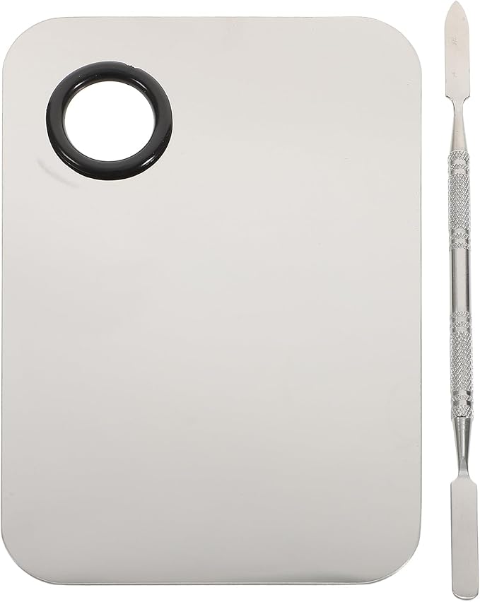 FOMIYES Makeup Palette, Makeup Mixing Palette, Stainless Steel