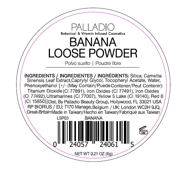 Palladio 4 Ever+Ever Mattifying Loose Setting Powder (Banana Powder)
