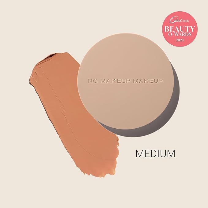 Foundation by No Makeup Makeup | Conceal & Correct with Long-Lasting, Buildable Formula & Lightweight Soft Finish | Cruelty-Free, Vegan, Fragrance-Free | Medium