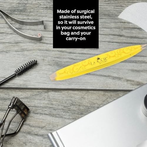 F.A.R.A.H Z-Tweeze Professional Stainless Steel Dual Ended Precision Tweezers- Gold Collection (Sunshine Gold)