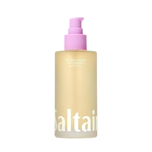 Saltair Body Oil. Luxurious Island Orchid After Shower and Bath Oil Moisturizer for Women. Botanical, Non-Greasy, and Well-Absorbing Lotion for Hydrating Dry Skin. 4oz Pump Bottle