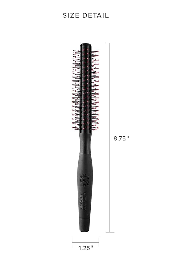 Cricket Static Free RPM 8 Row Round Hair Brush - Curling, Blow Drying, Detangling and Styling Wet or Dry, Suitable for All Hair Types