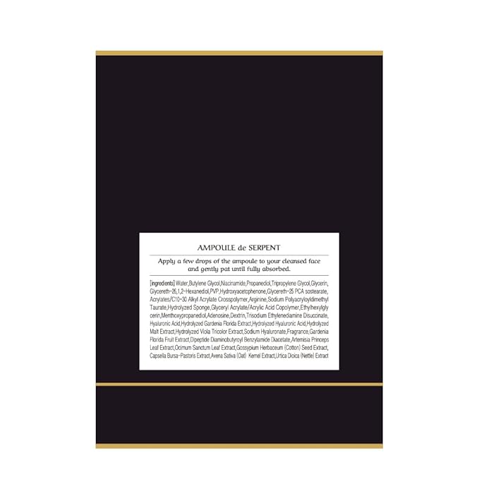 [CHALLANS de PARIS] Ampoule de SERPENT – Freshly-Activated Peptide Serum with SYN-AKE (10,000 ppm) | Age-Defying, Firming & Smoothing, Lightweight Watery, Dual-Chamber, Korean Skincare, 1.23 fl oz
