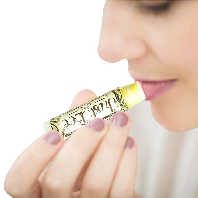 100% Natural Beeswax Lip Balm with Organic Oils (Cozy Vanilla, 4 pack)