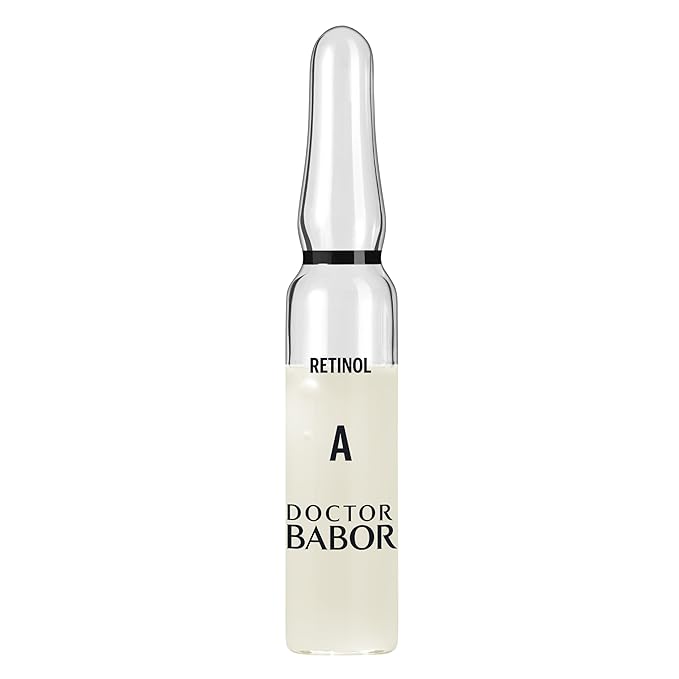 DOCTOR BABOR Renewal Ampoules, Serum Concentrate for Face, with Anti-Ageing Effect, Finer and Smoother Skin, Encapsulated Retinol with Bakuchiol and Tripeptide, Vegan Formula, 7 x 2 ml
