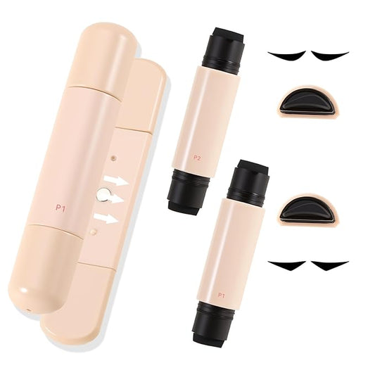 Magnetic Eyeliner Stamp - 2 Styles Winged Cat Eye Stencil, Waterproof Liquid Eye Liner Pen for Beginners, Dual Winged Tips for Left & Right Eyes