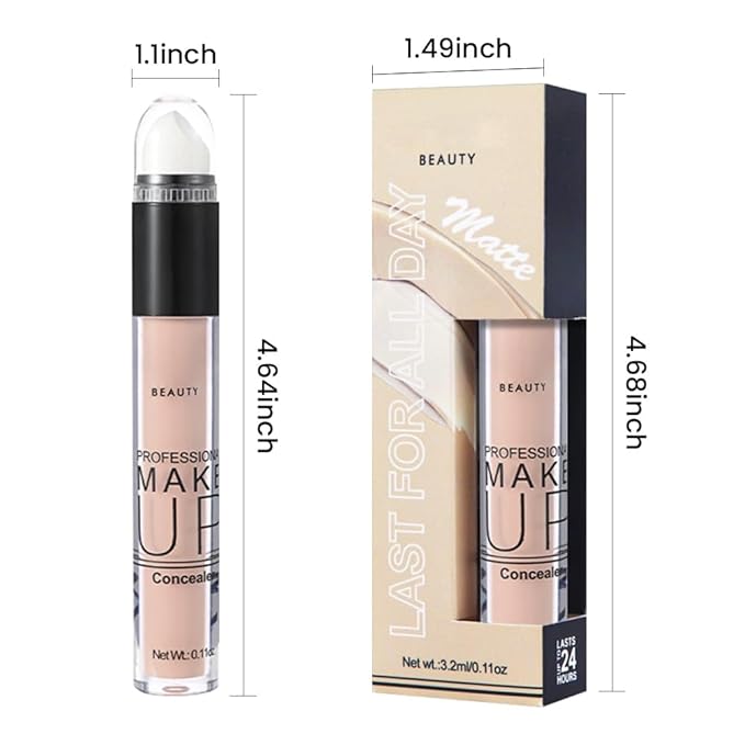 2 Pack Liquid Foundation Cream for Face Makeup,Durable Full Coverage Matte Concealer Make Up,Oil Control & Waterproof Base Primer -0.35+0.35 Fl.Oz (03+04#)