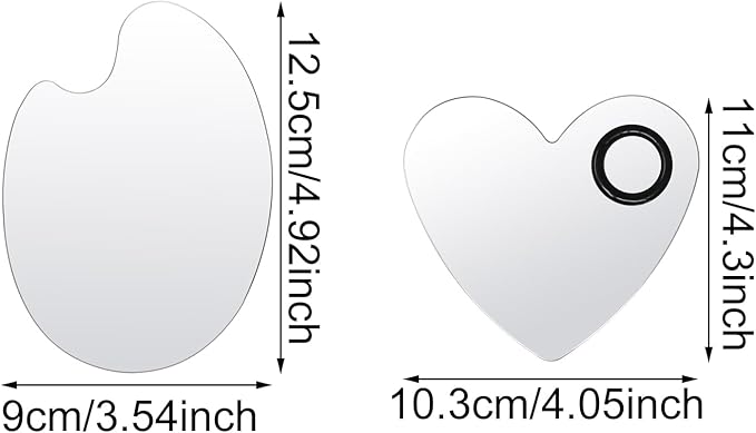 yueton 2SET Stainless Steel Color Palette Makeup Mixing Palette Nail Tools Palette Metal Foundation Makeup Palette for Beauty Color Matching Tools