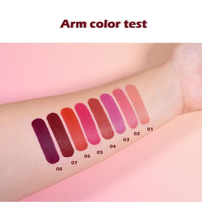Plum Purple Matte Lipstick for Women, Long Lasting Waterproof Transfer-Proof Vegan, 24 Hours Moisturizing Glossy Shine Lip Gloss, Lipstick Palette Beauty Products Makeup All-Day Formula A08#