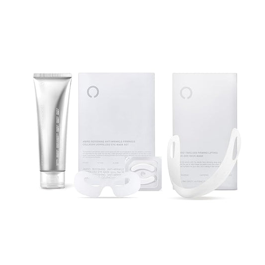 AMIRO Eye Mask, V-Face Mask & 70ml Preparation Gel Set for R3 Turbo Facial Device - Complete Kit for Eye Rejuvenation & Facial Lifting