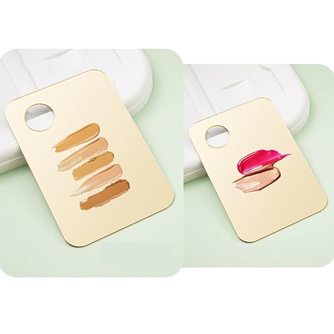 Pink Cosmetic Makeup Palette, Nail Art Palette with Spatula, DIY Makeup Mixing Palette, Beauty Salon Color Cream Mixing Palette, Nail Art Painting Mixed, Makeup Display Board Beauty and Personal Care