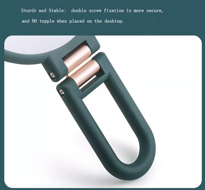 1X 5X Handheld Mirror with Handle for Travel， Magnifying Mirror, Magnification, Rotation Adjustable Handle, Double Sided Folding, Mirror for Women for Eyes Makeup Travel Table Desk Shaving
