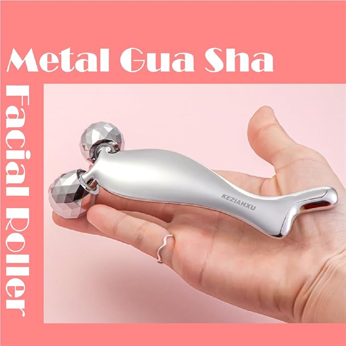 Facial Massage Roller, Gua Sha Face Roller Tool 2-in-1, Skin Care Roller for Face Neck Body, Reduce Puffiness Remove Wrinkles,Gift for Women. (Facial Roller Tool)