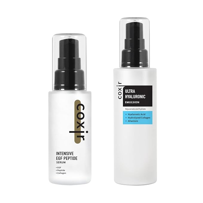 Coxir MOISTURE FIRMING MASTER SET – Youth-Boosting Serum + Deep Hydration Emulsion | Firming, Plumping, and Glow-Enhancing Korean Vegan Set | 2-Step Radiance Ritual