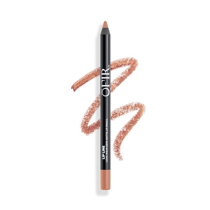 OFIR Longwear Demi-Matte Lip Pencil | Smudge-Proof, Easy Glide, Hydrating, Long-Lasting Color | What eh-ver! - Nude Brown Lip Liner Pencil | 0.042 OZ