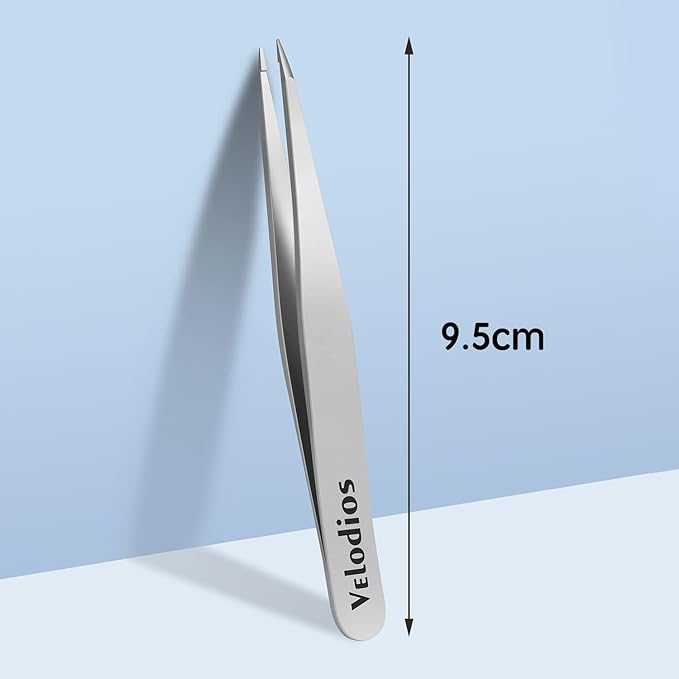 Pointed Tweezers for Women Facial Hair, Professional Stainless Steel Tweezers for Eyebrow, Chin Hair and Ingrown Hair Removal