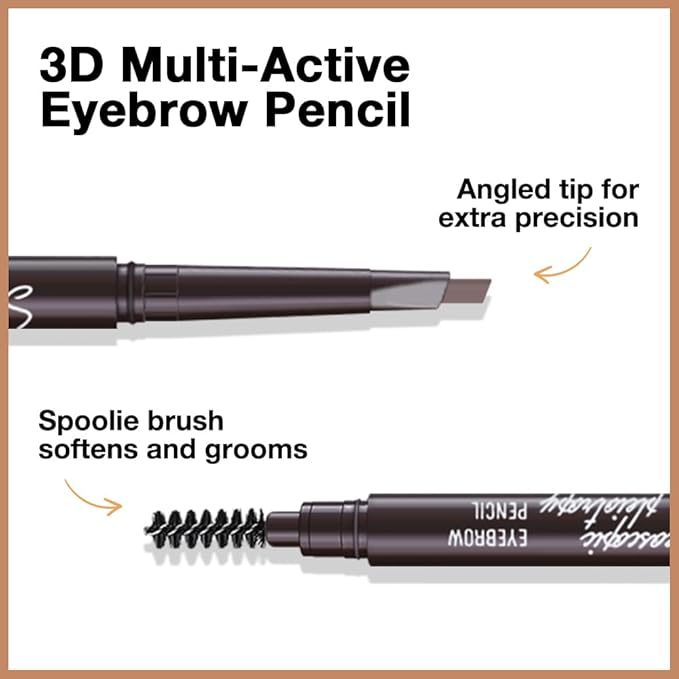 12 Pcs Ultimate Eyebrow Retractable Definer Pencils,Dual-Sided Natural Soft Textured Eyebrow Pencil, for Daily Look Eyebrow Makeup,Brow Brush,Fine Tip (12Pcs-Light Brown-Retractable Triangle)