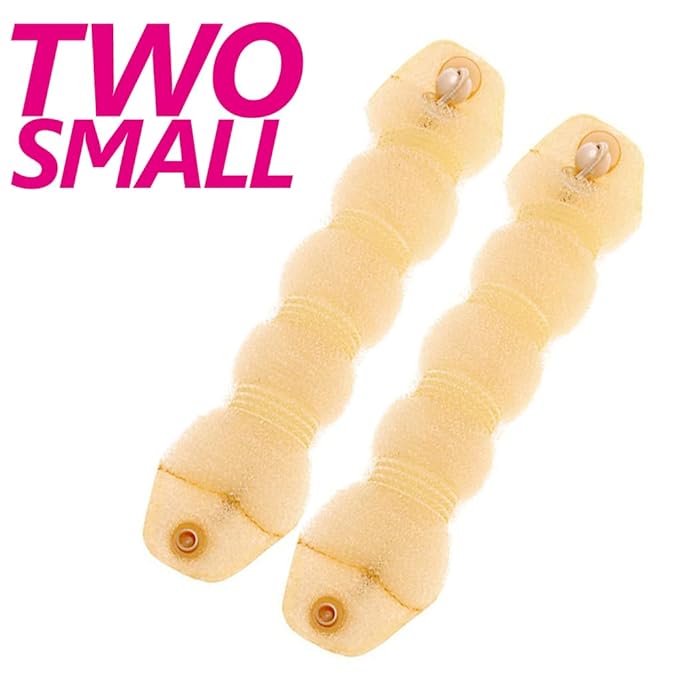 Goldrose Beauty Small Hair Bun Maker 2 Pieces - Doughnut Chignon Clip Hair Accessory for Kids & Women's Hair Styling (Blonde)