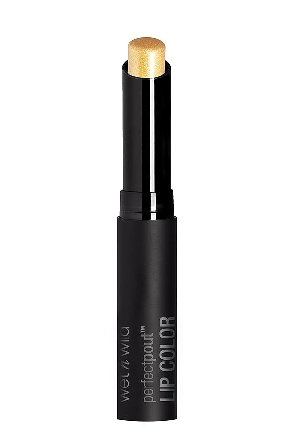 wet n wild Perfect Pout Lipstick, Gold Shimmer First Place Winner | Vegan | Gluten-Free | Cruelty-Free | Lip Color (Pack of 4)
