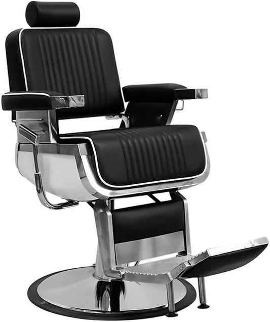 Adjustable Salon Barber Chair - Seat Height Beauty Salon Chair for Men and Women Hair Stylists, Supports up to 330 lbs Heavy Duty Hydraulic, Black