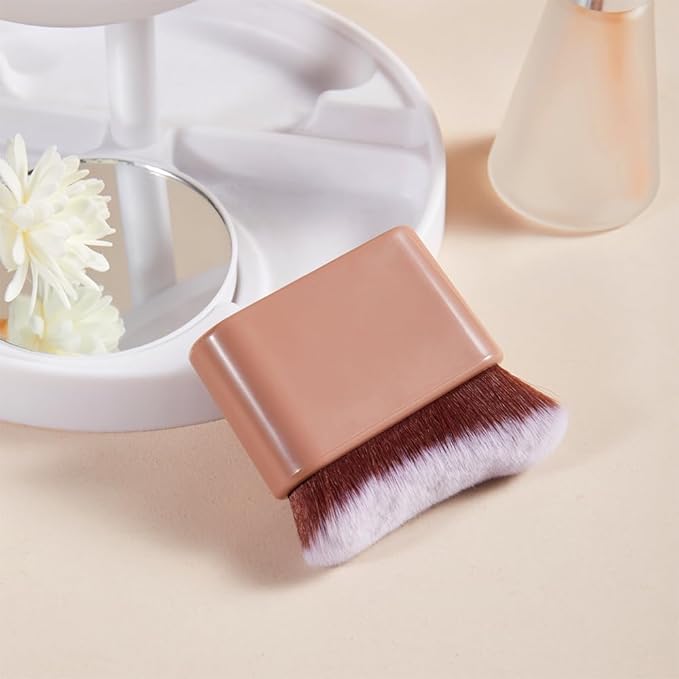 COSHINE Big Self Tanning Blend Brush, Professional Self Tanner, Kabuki, Powder, Foundation, Blusher, Shadow, Bronzer, Face and Body Brush (BROWN)