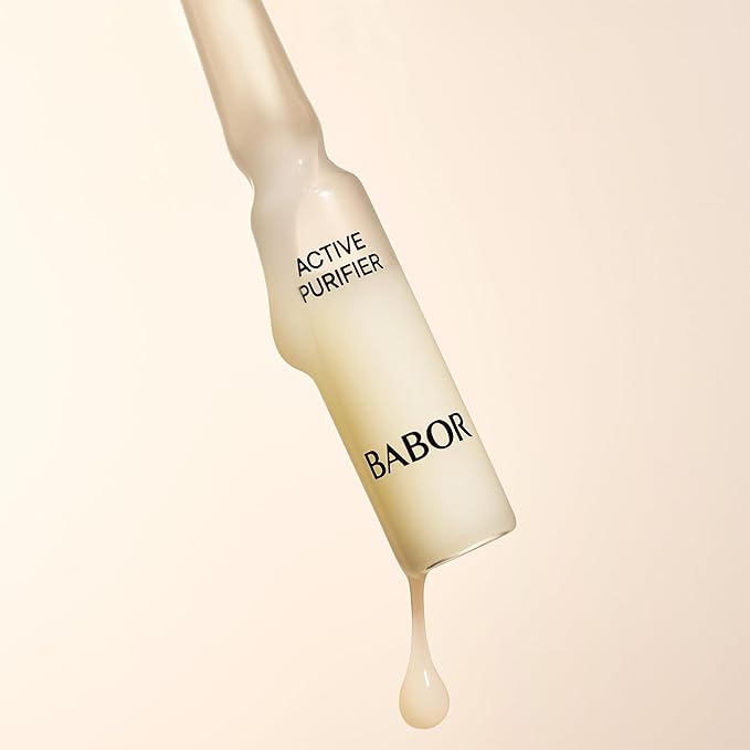 BABOR Active Purifier Ampoule Concentrates for Face with Tea Tree Oil, Refine, Purify, Revitalize Dull and Dry Skin, Clean & Vegan, Results in 7 Days